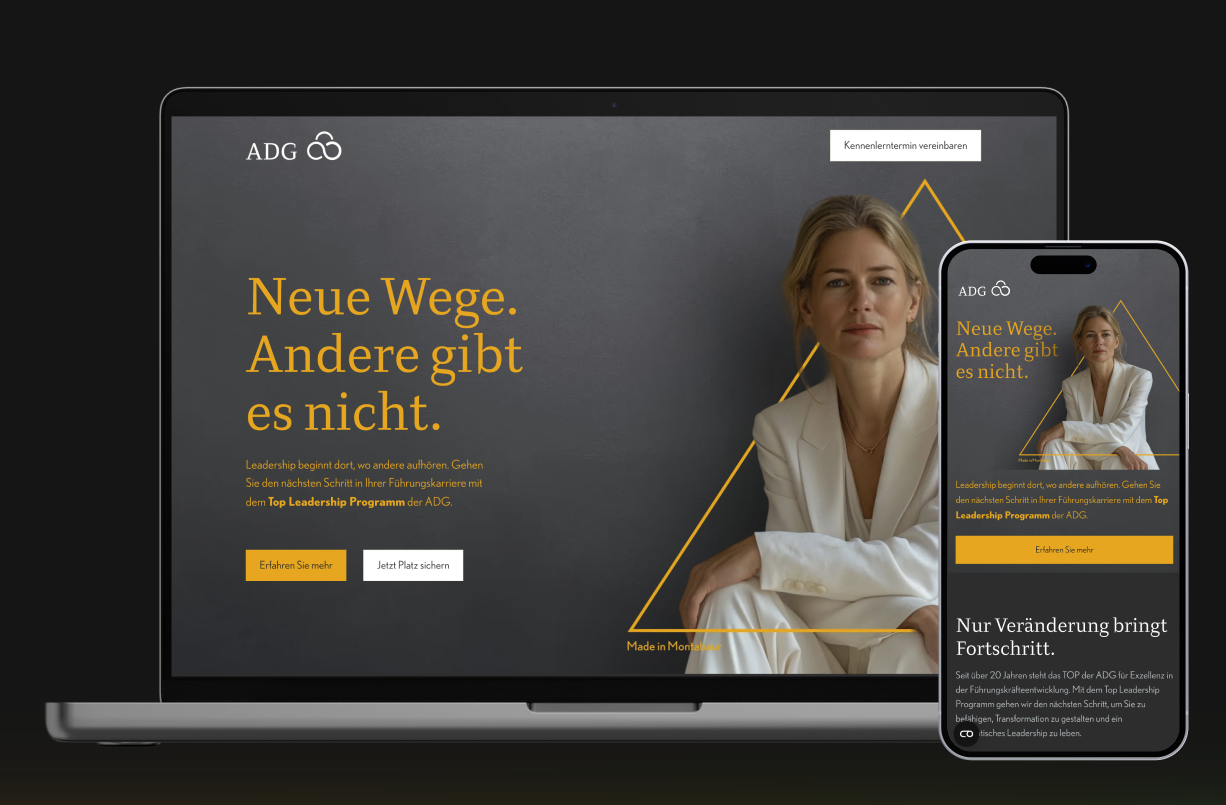 ADG: Top Leadership Program recruitment website